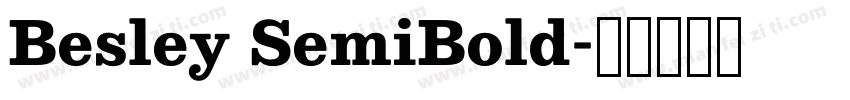 Besley SemiBold字体转换